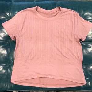 Lululemon Mauve Pink Workout Crop Tee